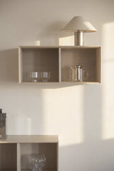 Scottsdale Wall Shelf 2-Cube – Whitewash Oak – 2