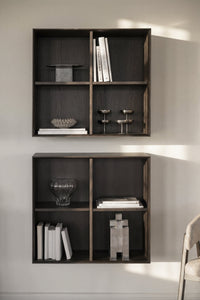 Scottsdale Wall Shelf 4-Cube – Brown Oak – 2