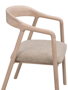 Dillon Dining Armchair (Set of 2) – Whitewash Oak / Beige – 10