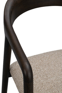 Dillon Dining Armchair (Set of 2) – Brown Oak / Beige – 13