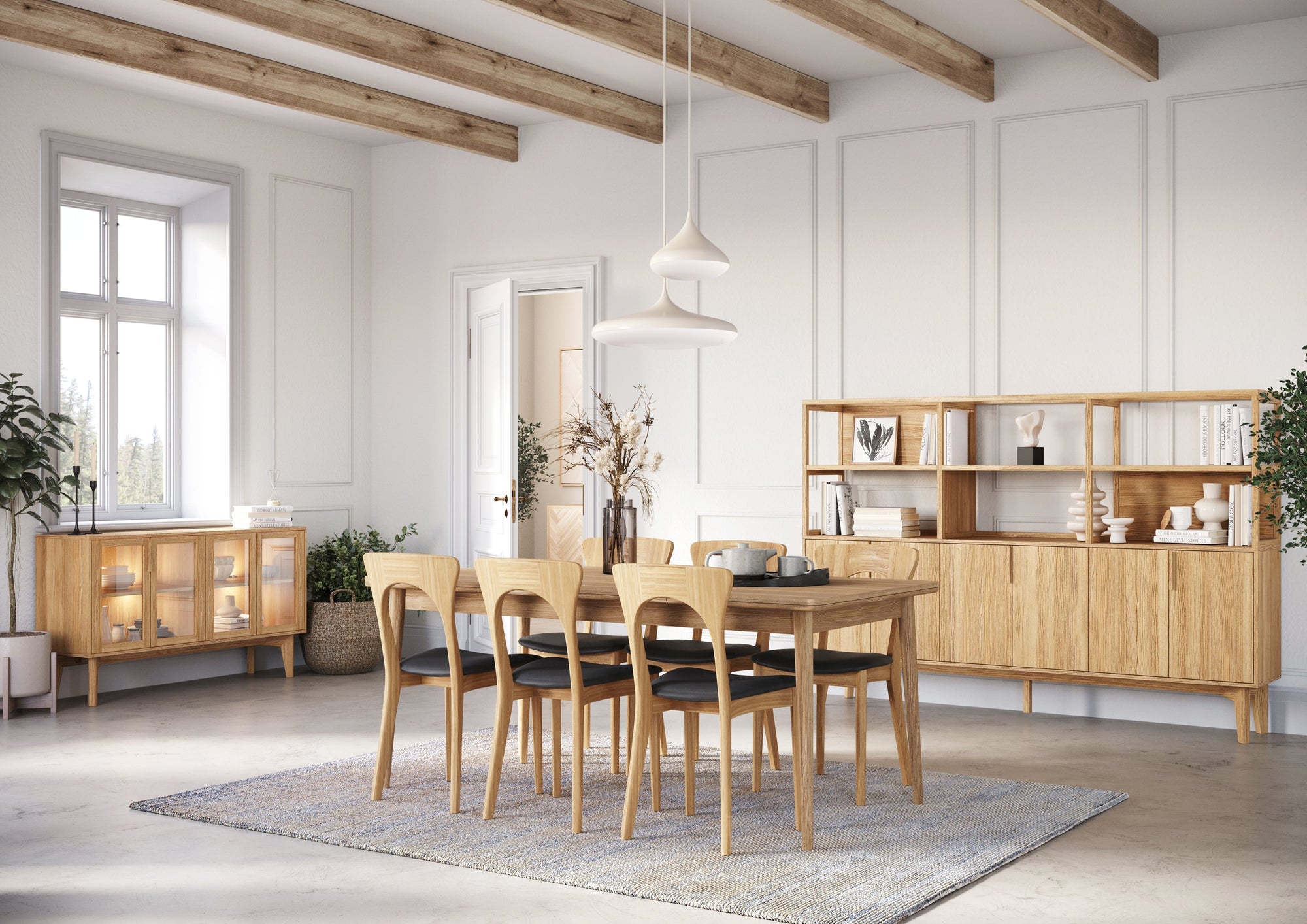 CASØ 551 Sideboard with Wooden Doors 211CM