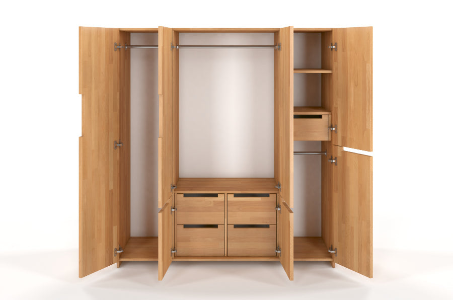 BERGMAN Kleiderschrank 5 Türen - Buche