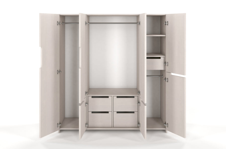 BERGMAN Kleiderschrank 5 Türen - Buche