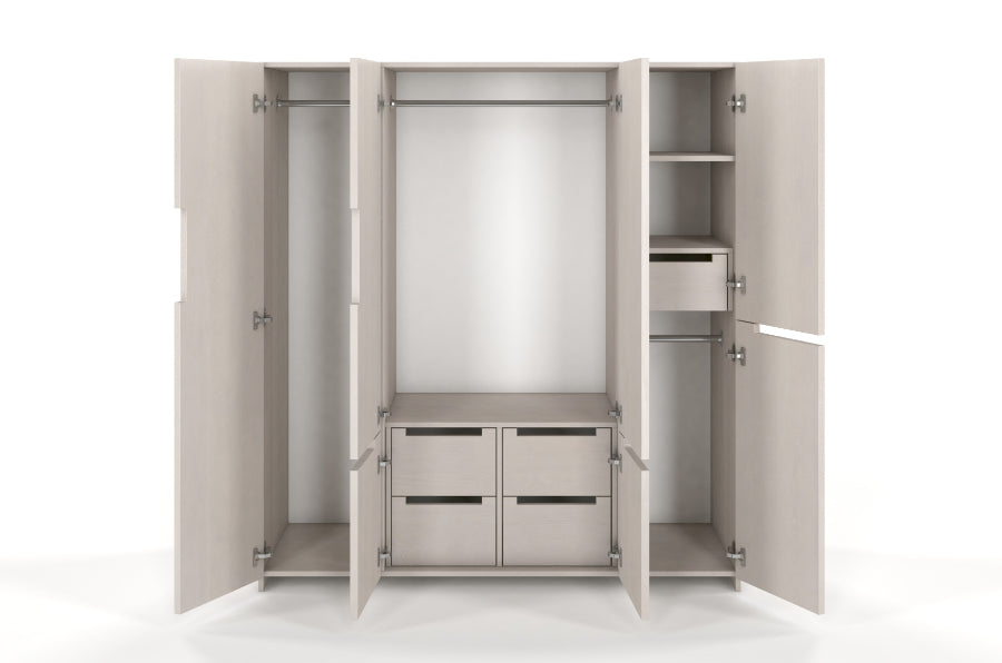 BERGMAN Kleiderschrank mit 5 Türen, Kiefer
