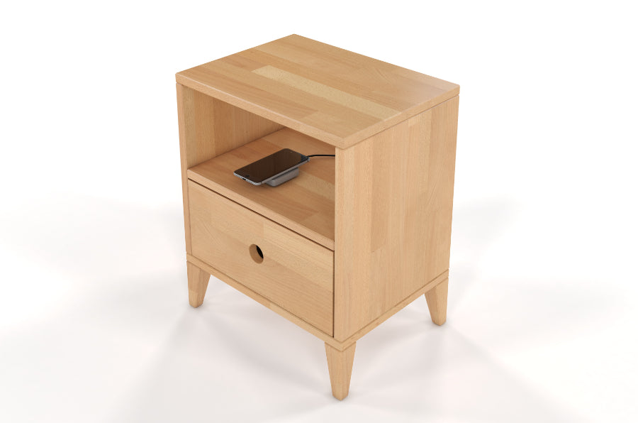 SUND Beech Bedside Cabinet