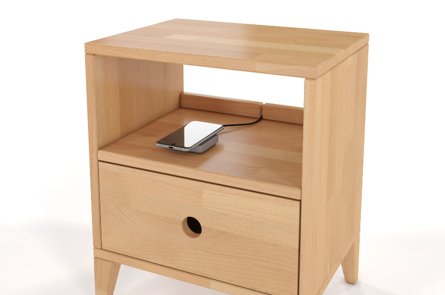 SUND Beech Bedside Cabinet