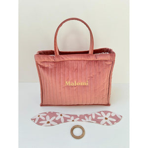 Quilted Velvet Changing Bag by Malomi Kids