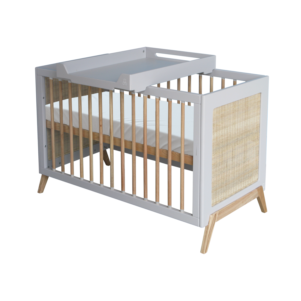 Marelia Evolutive Bed Rattan 60 x 120 - Lune
