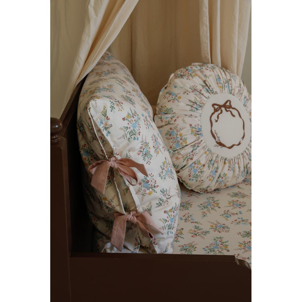 Blooming Meadow Round Boho Cushion by Malomi Kids