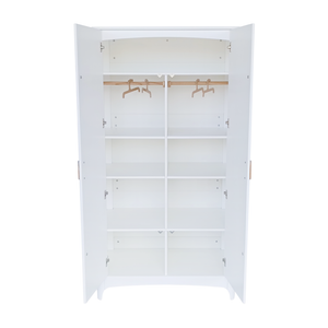 NÉRÉE & NÉRÉIDES 2-Door Wardrobe - Neige