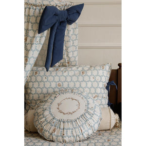 Blue Cottage Round Boho Cushion by Malomi Kids