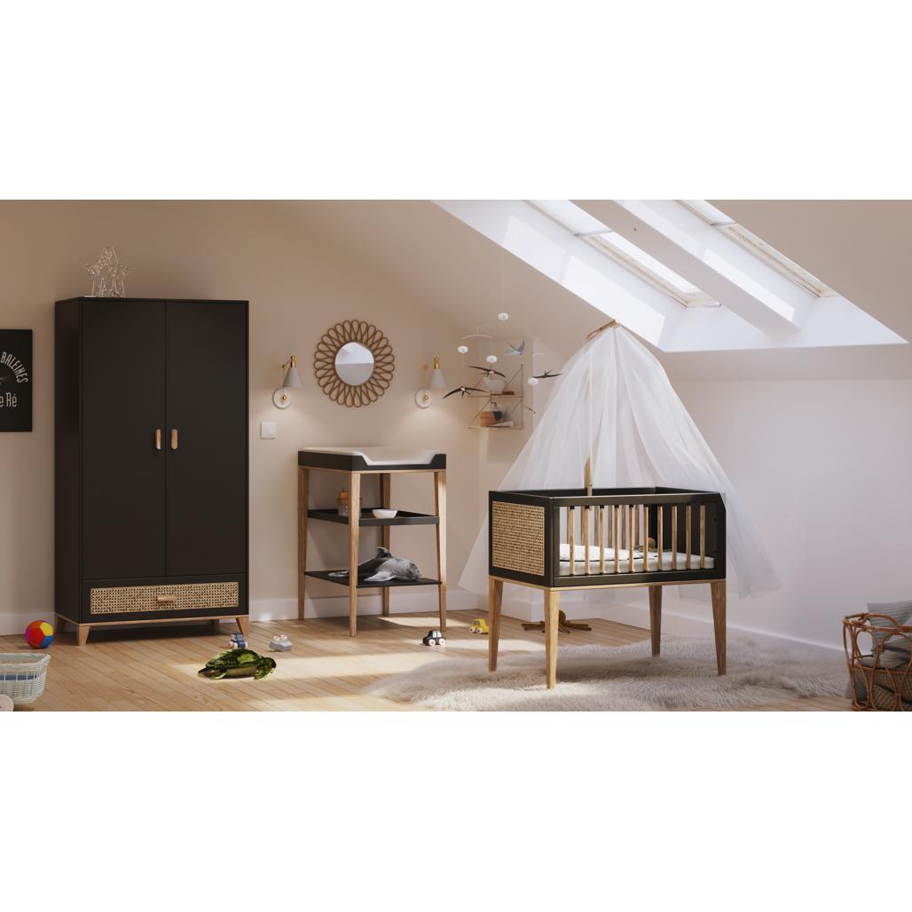 Nami Wardrobe Rattan - Onyx