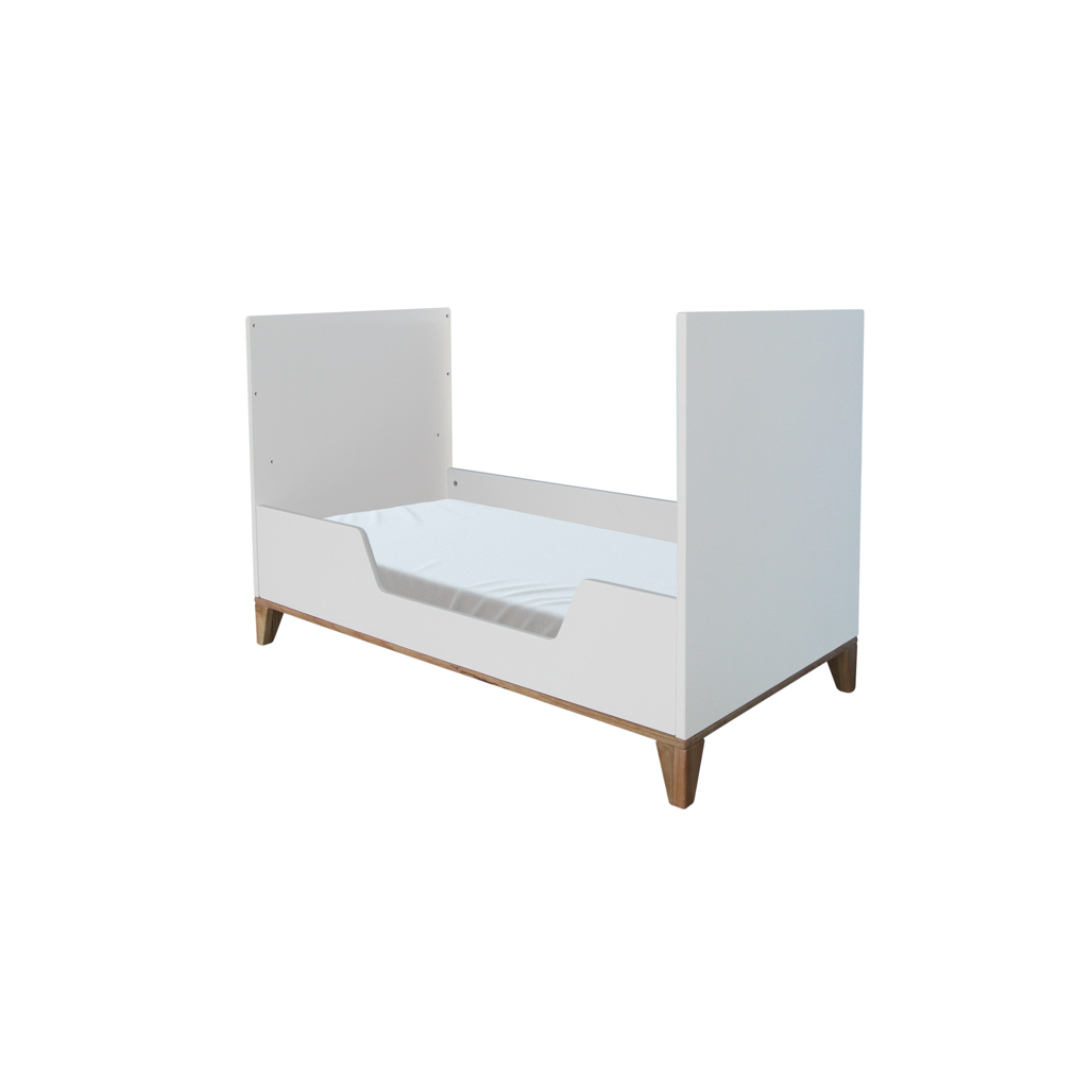 Naia Evolutive Bed rattan 60 x 120 - Neige