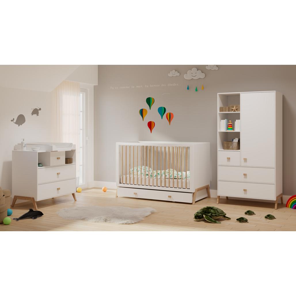 Marelie Bed Drawer Trundle 70 x 140 - Moon