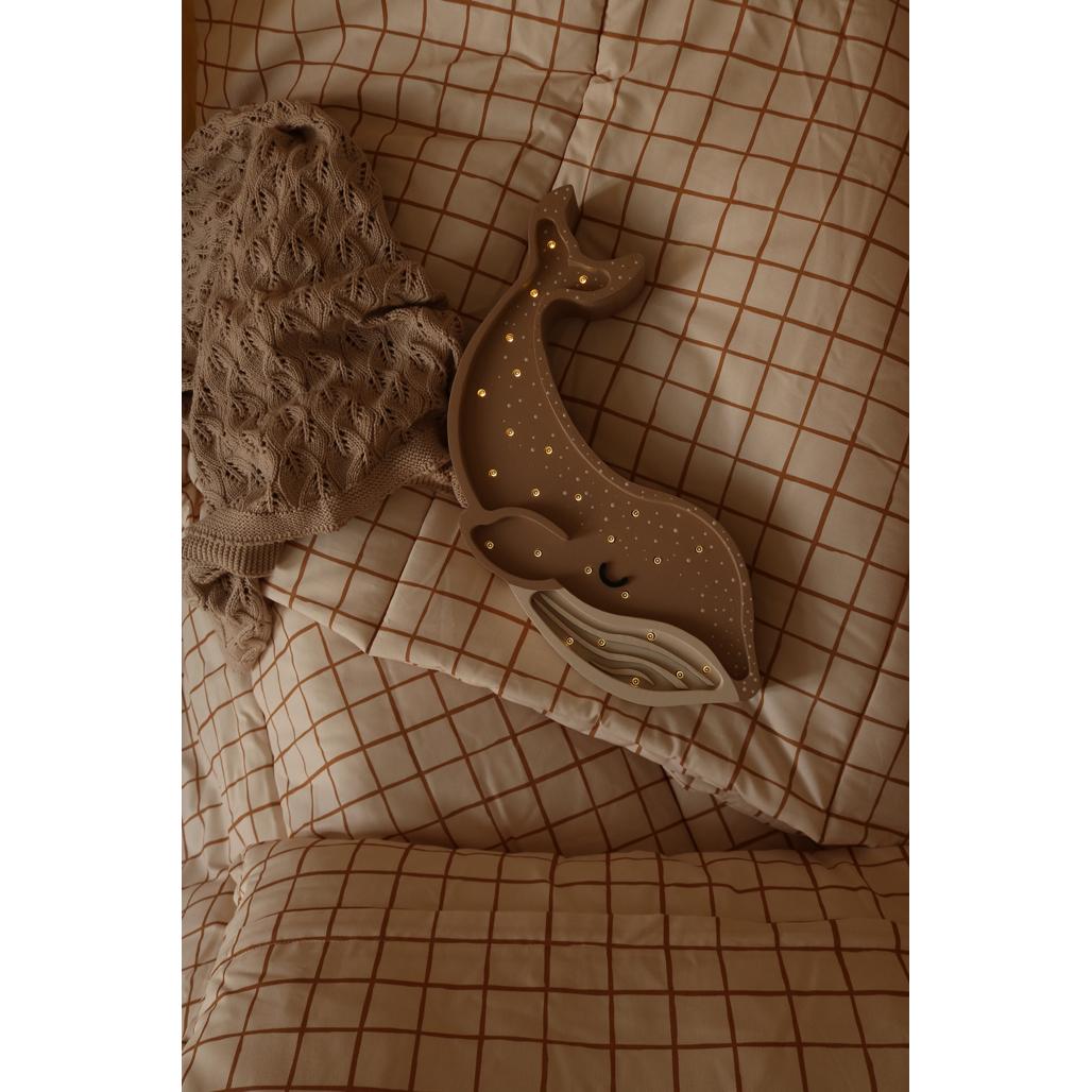 Camel Check Bedding Set with Filling by Malomi Kids