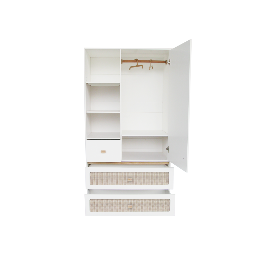 Marelia Wardrobe Rattan - Neige