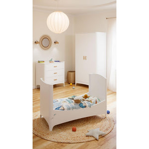 NÉRÉE Neige Evolutive Bed 60 x 120 CM - From Crib to Toddler Bed
