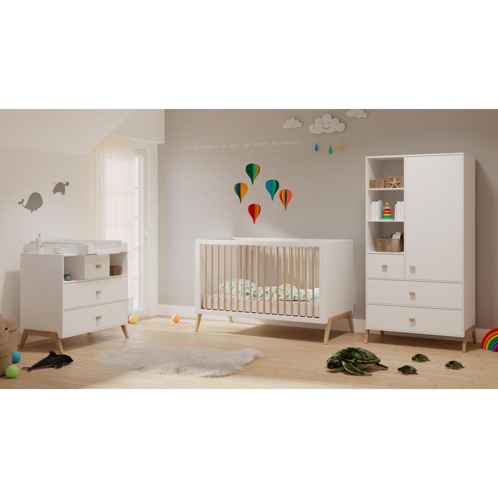 Marélie Evolutive Bed 70 x 140 - Neige