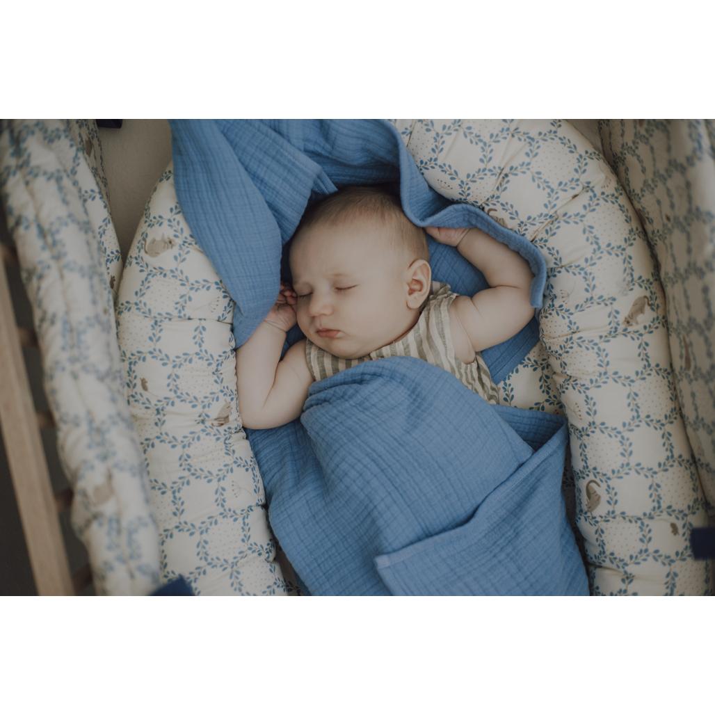 Blue Cottage Baby Nest by Malomi Kids