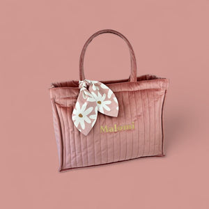 Quilted Velvet Changing Bag by Malomi Kids