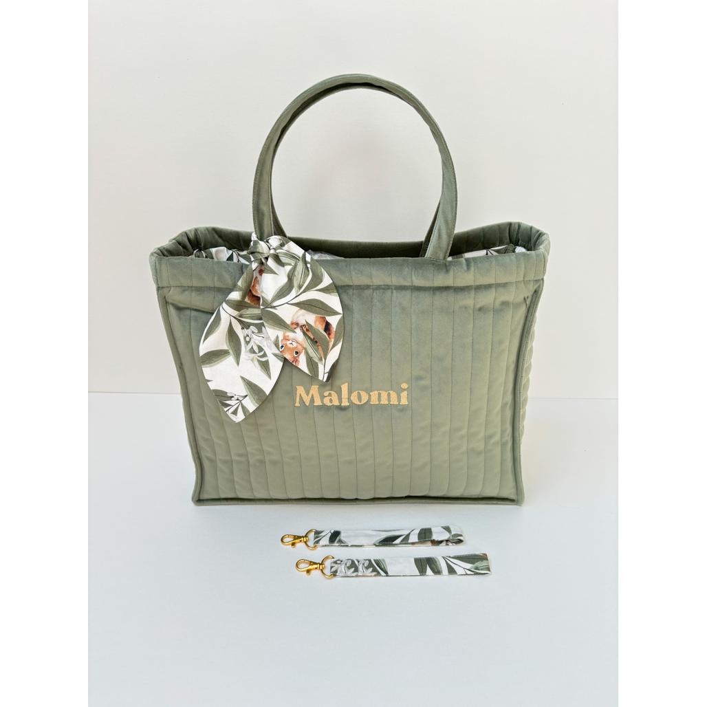 Quilted Velvet Changing Bag by Malomi Kids