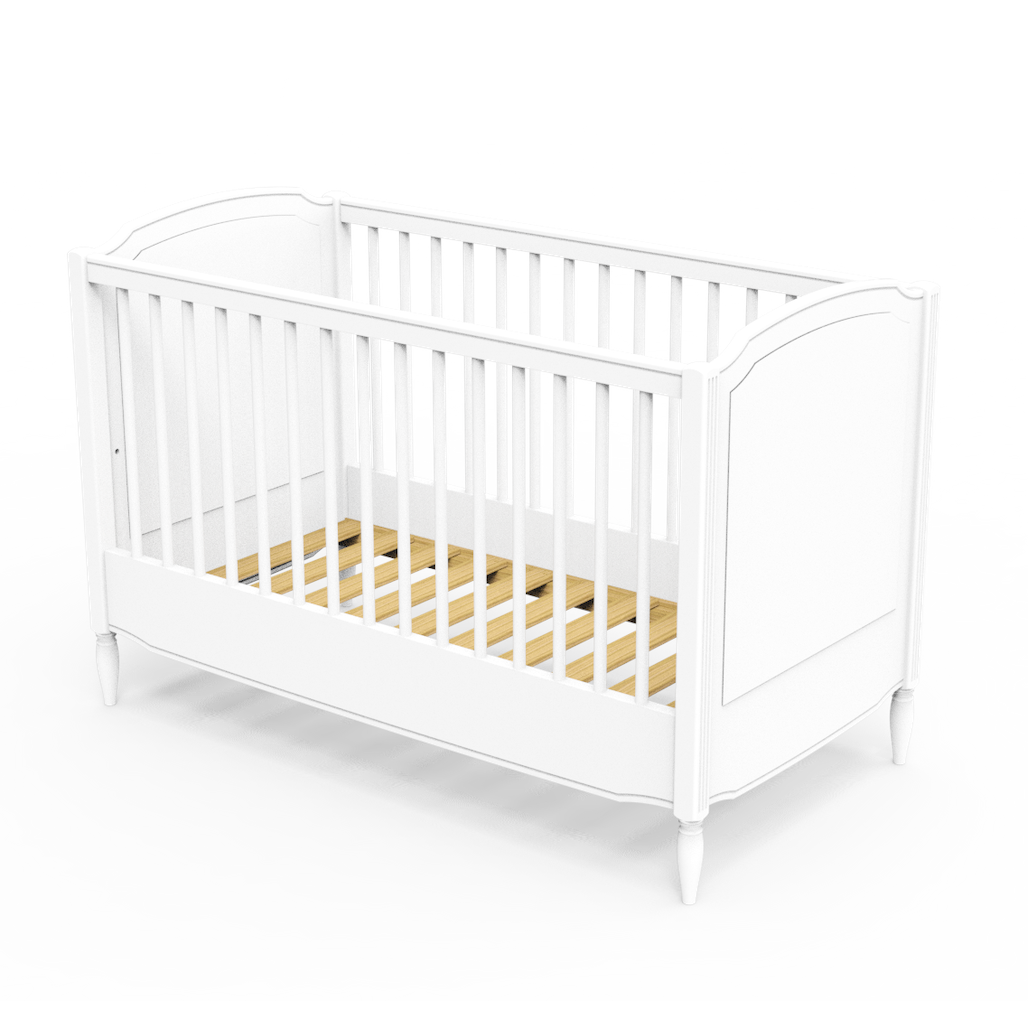 LAFAYETTE NEIGE Evolutive Bed 60 × 120 cm – From Crib to Toddler Bed