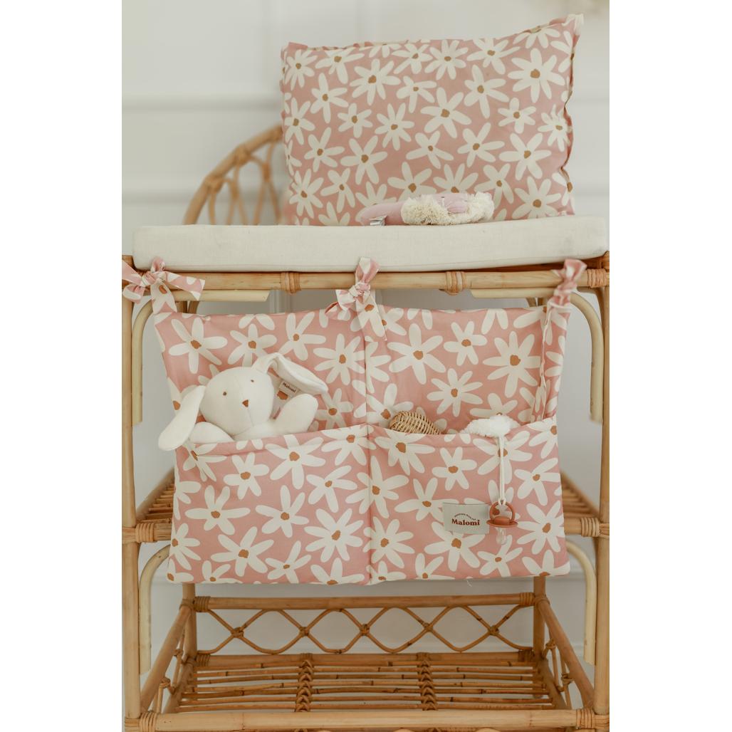 Blush Daisies Cot Organiser by Malomi Kids