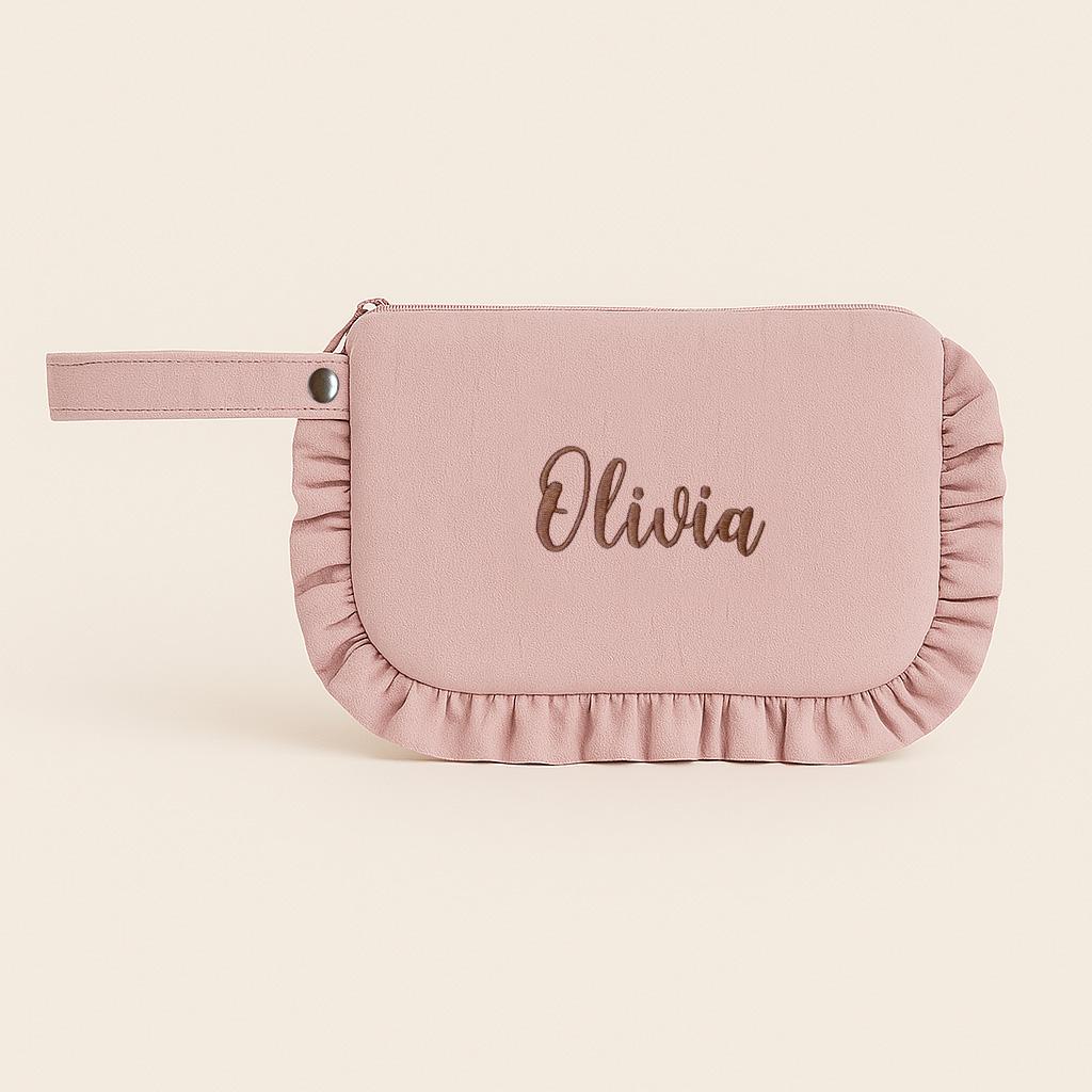 Ruffle Toiletry Bag by Malomi Kids