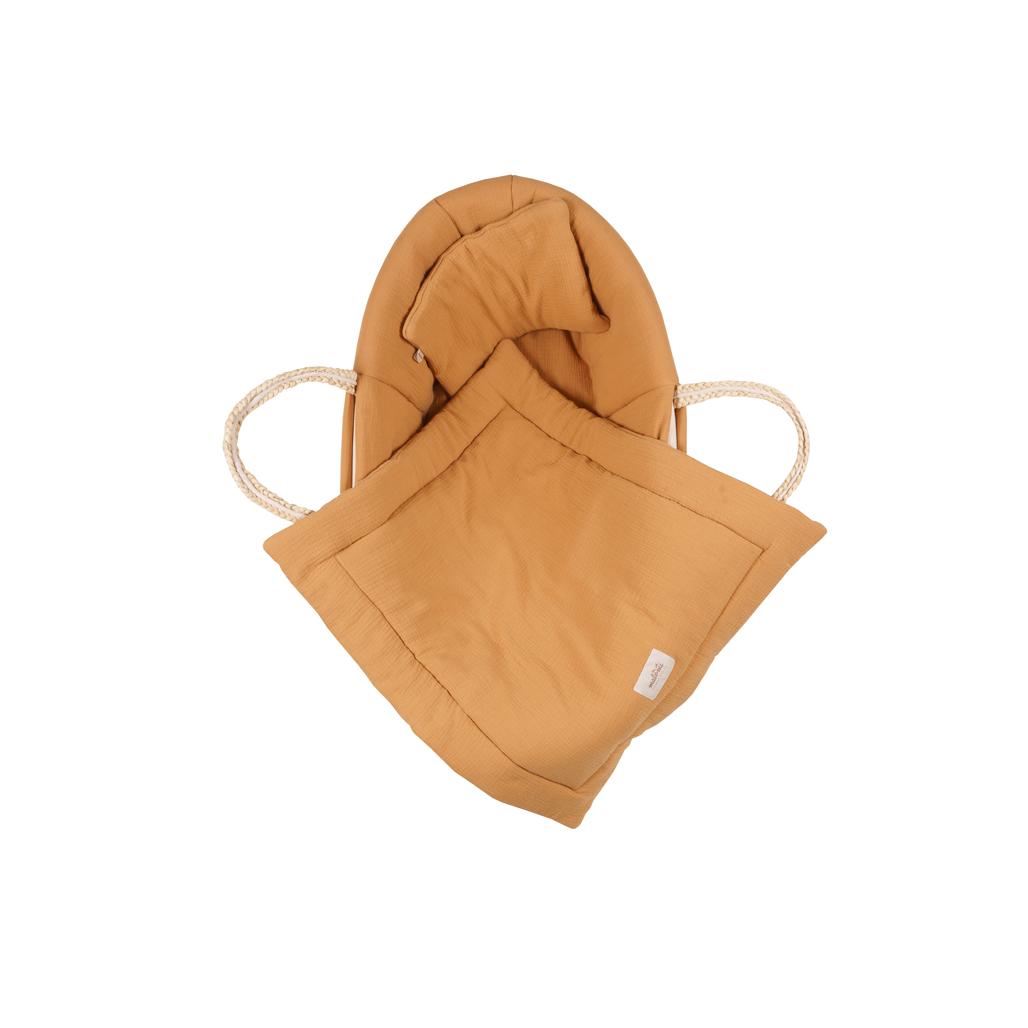Muslin Padded Moses Basket Cover by Malomi Kids