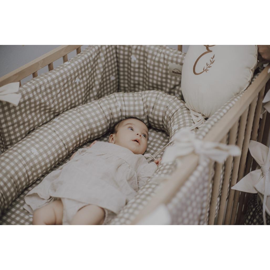 Countryside Check Cot Bumper by Malomi Kids
