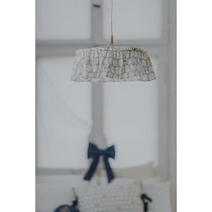 Blue Cottage Fabric Lampshade by Malomi Kids