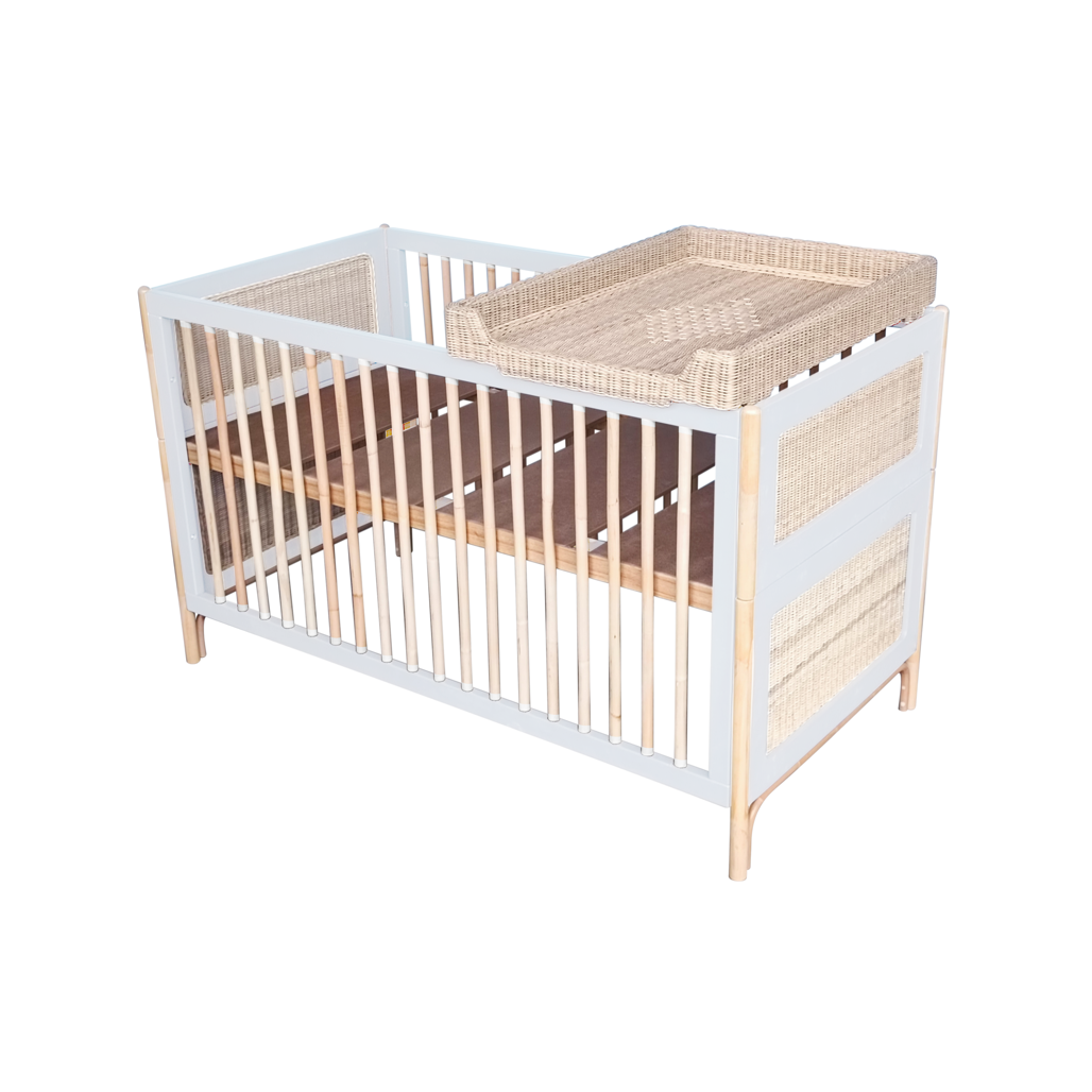 Oceania Rattan Evolutive Bed 70 x 140 - Neige