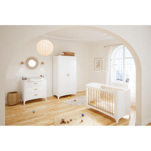NÉRÉE Neige Evolutive Bed 60 x 120 CM - From Crib to Toddler Bed