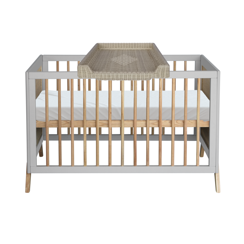 Marelia Evolutive Bed Rattan 60 x 120 - Lune