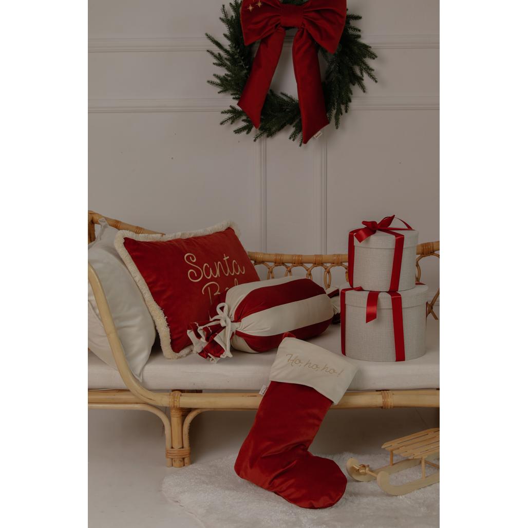Velvet Christmas Bow with Golden Stars by Malomi Kids