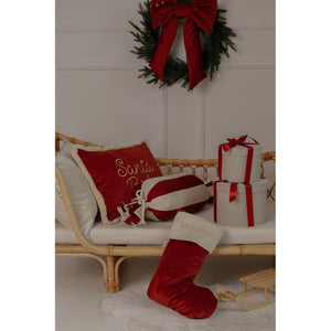 Velvet Christmas Bow with Golden Stars by Malomi Kids