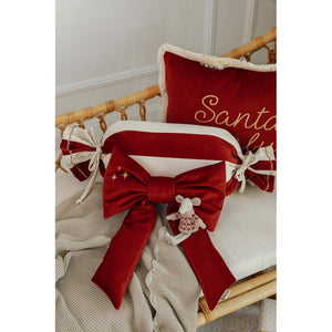 Velvet Christmas Bow with Golden Stars by Malomi Kids