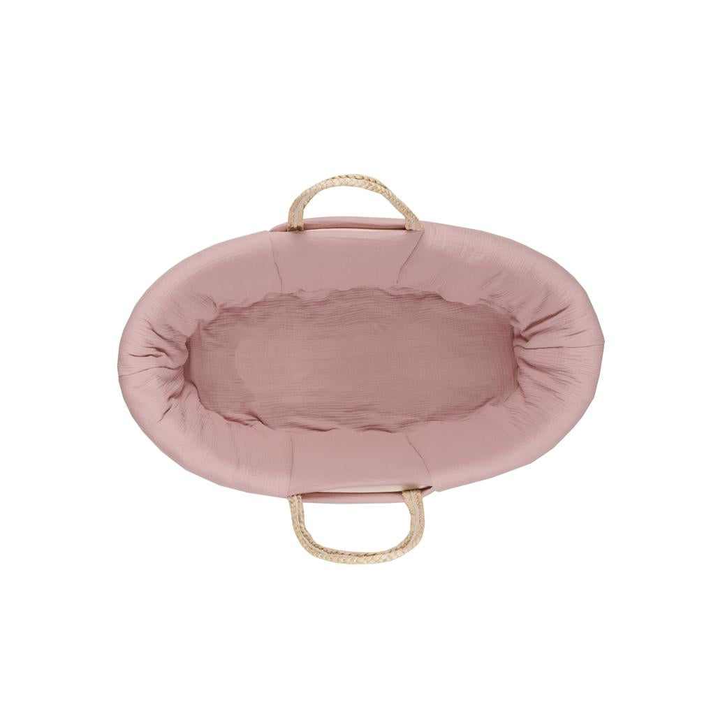 Muslin Padded Moses Basket Cover by Malomi Kids