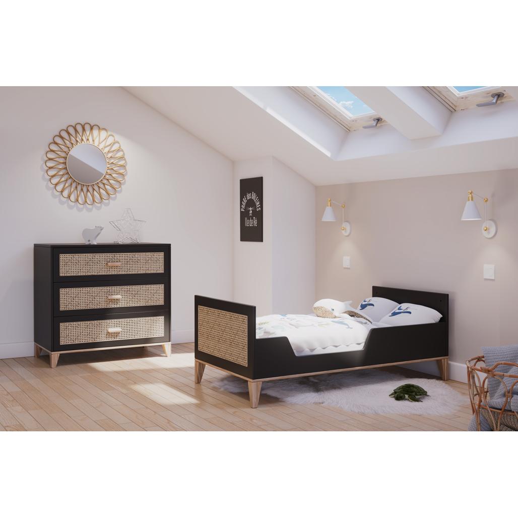 Nami Rattan Chest of Drawer - Onyx