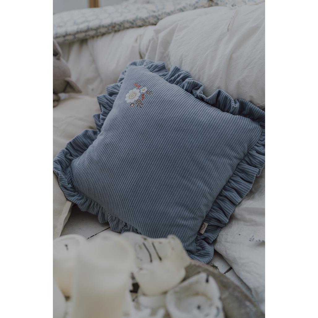 Corduroy Frill Cushion by Malomi Kids