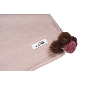 Muslin Swaddle with Pompoms by Malomi Kids