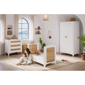 NÉRÉIDES Neige Evolutive Bed 60 x 120 CM - From Crib to Toddler Bed