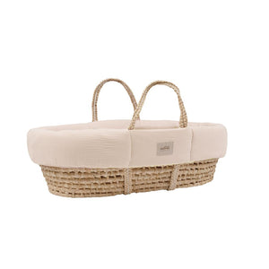 Muslin Padded Moses Basket Cover by Malomi Kids