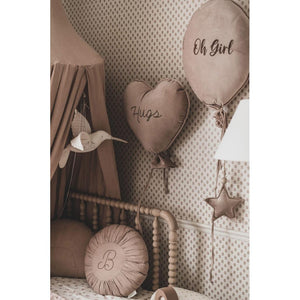 Velvet Heart Balloon Cushion by Malomi Kids
