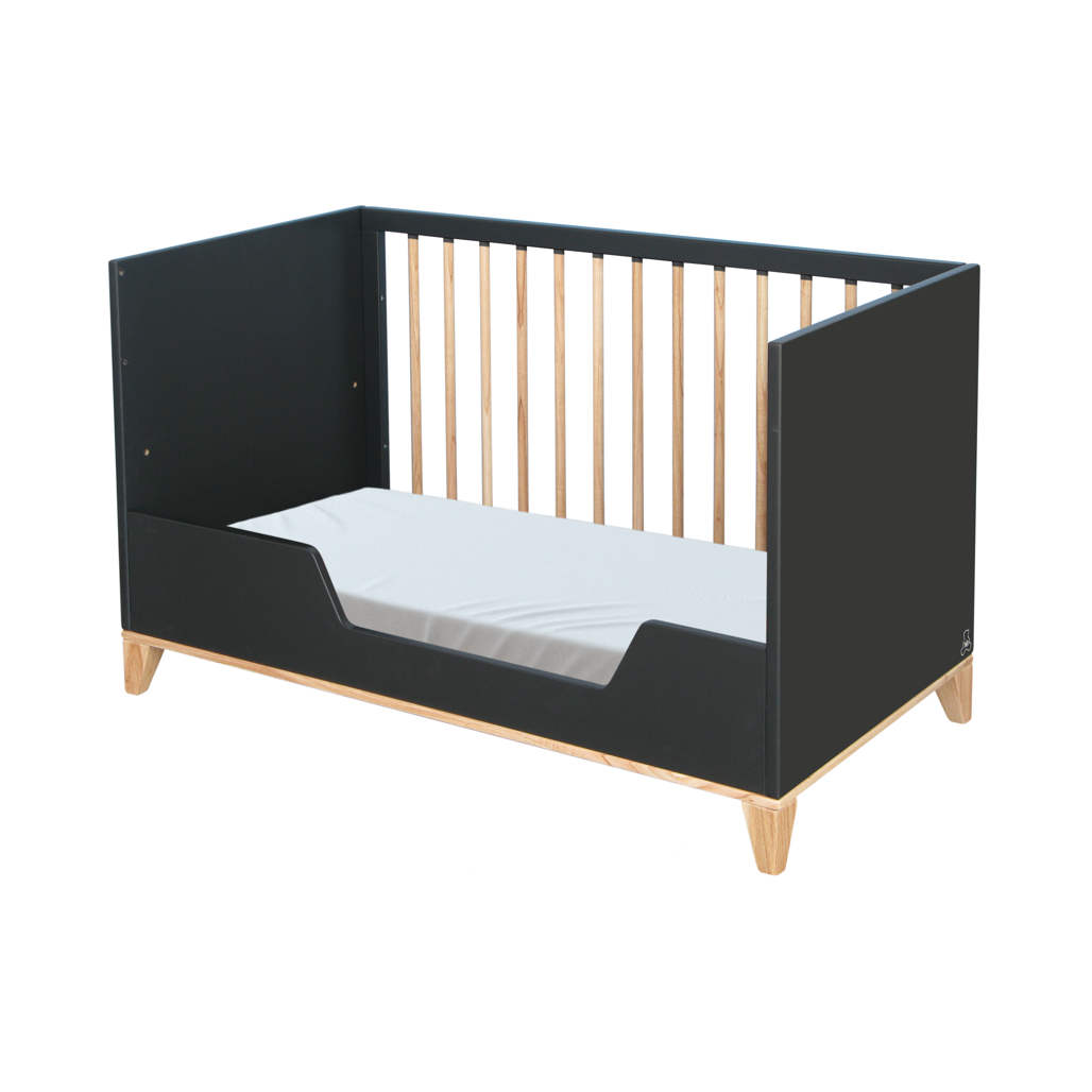 Naia Evolutive Bed rattan 60 x 120 - Onyx