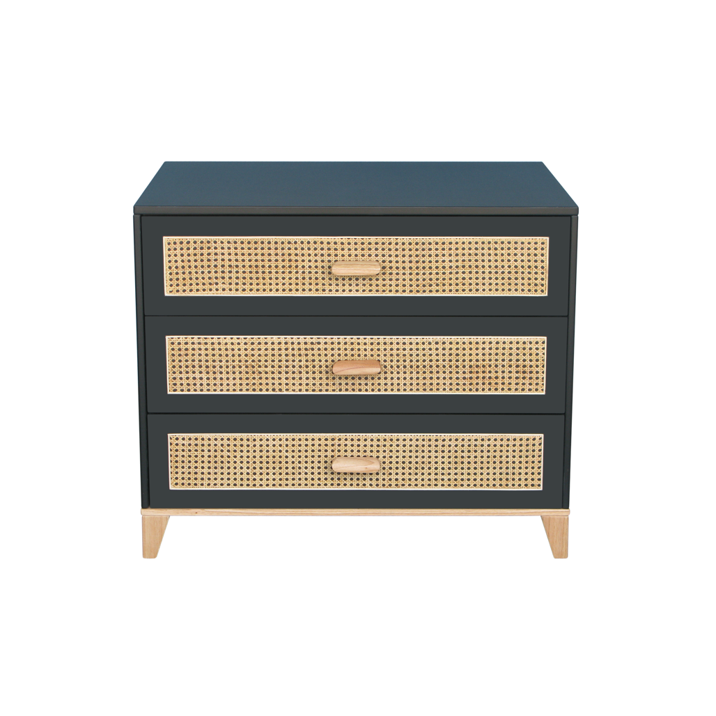 Nami Rattan Chest of Drawer - Onyx