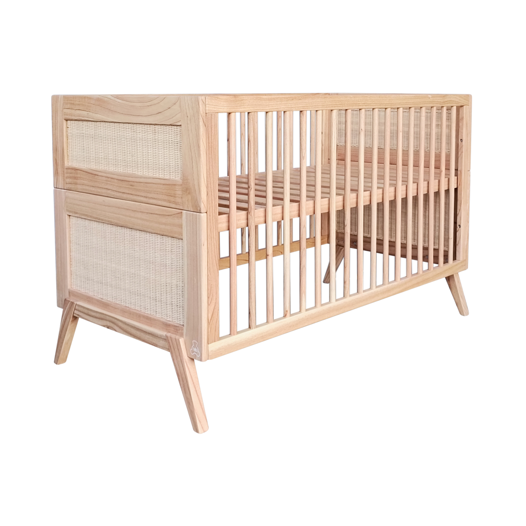MARELIA BOIS Evolutive Bed 70X140 - From Crib to Junior Bed or Desk