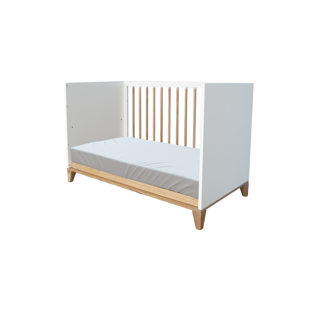 Naia Evolutive Bed rattan 60 x 120 - Neige