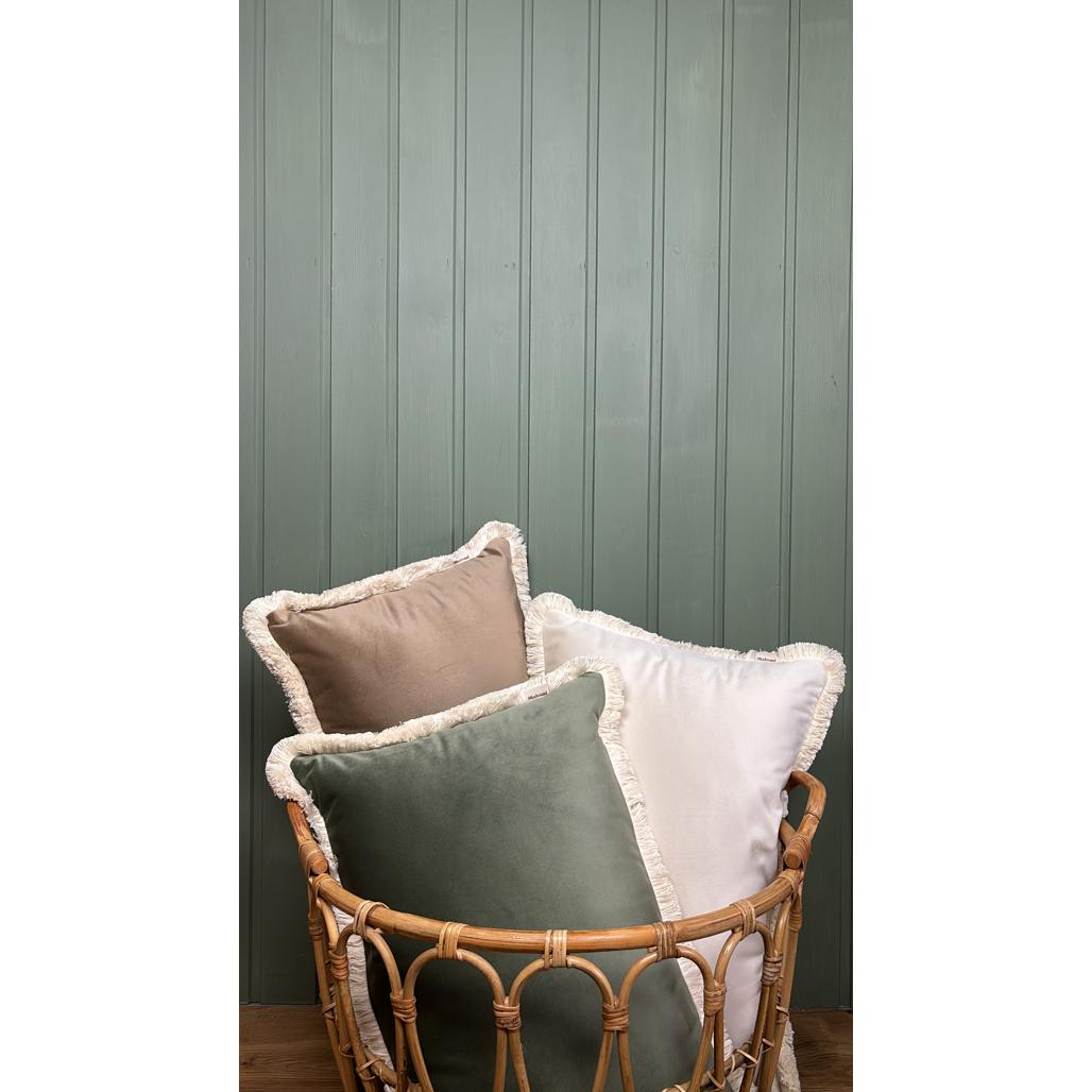 Velvet Cushion with Fringe by Malomi Kids