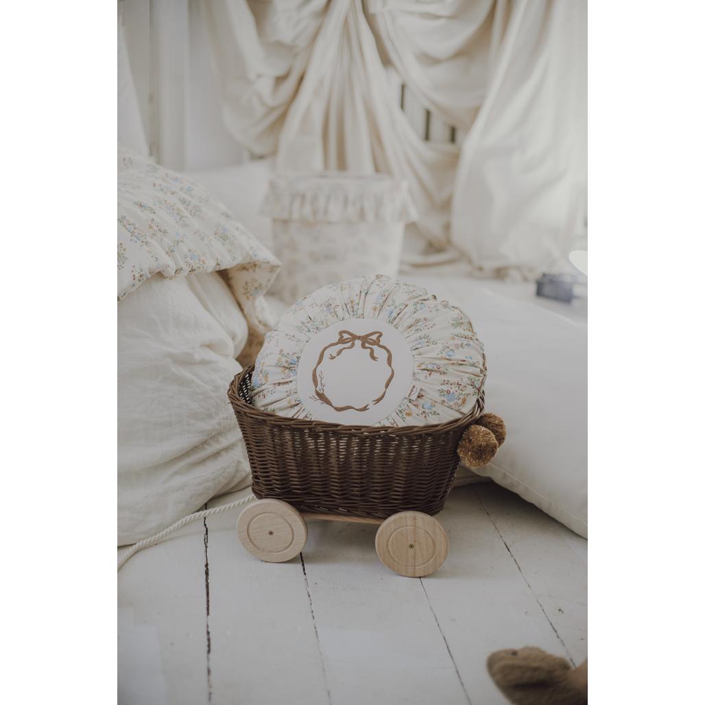 Blooming Meadow Round Boho Cushion by Malomi Kids
